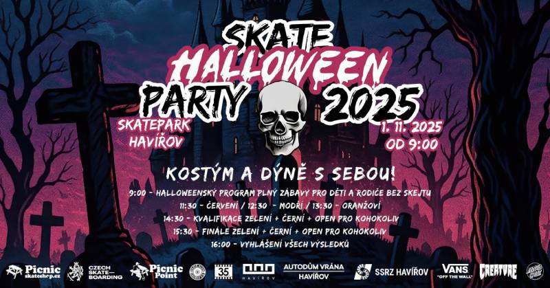Pozvání na akci - Skate halloween party 2025
