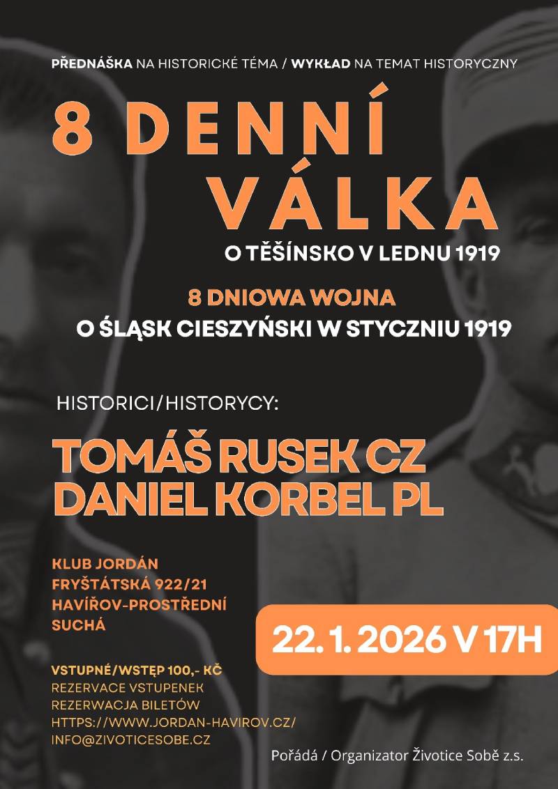 Pozvání na akci - 8 denní válka o těšínsko v lednu 1919