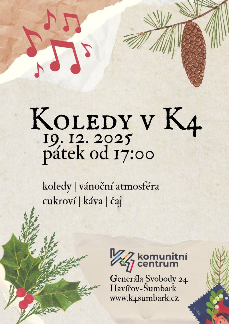 Pozvání na akci - Koledy v K4