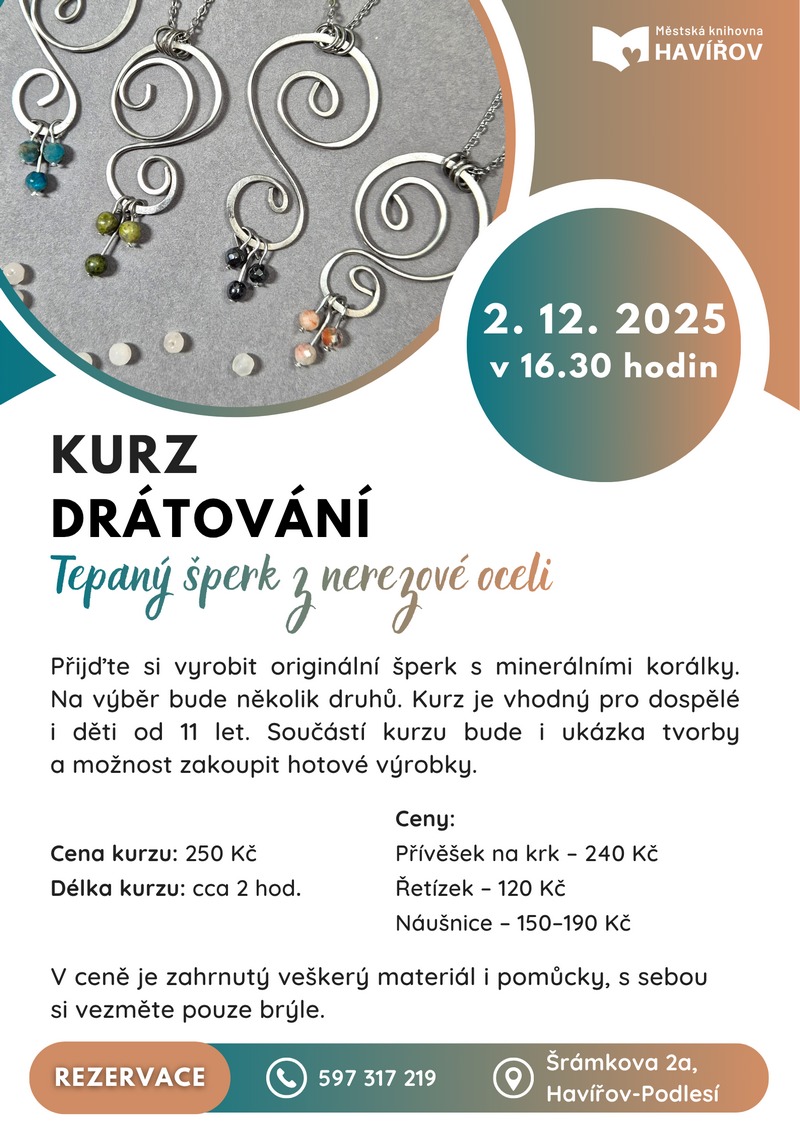 Pozvání na akci - Kurz drátování : Tepaný šperk
