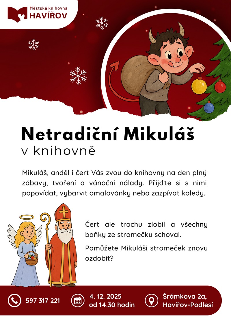 Pozvání na akci - Netradiční Mikuláš v knihovně