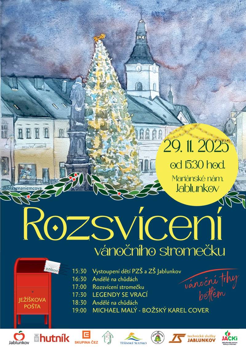 Pozvání na akci - Rozsvícení vánočního stromečku - Jablunkov