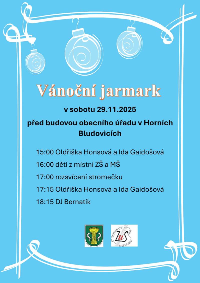 Pozvání na akci - Vánoční jarmark v Horních Bludovicích
