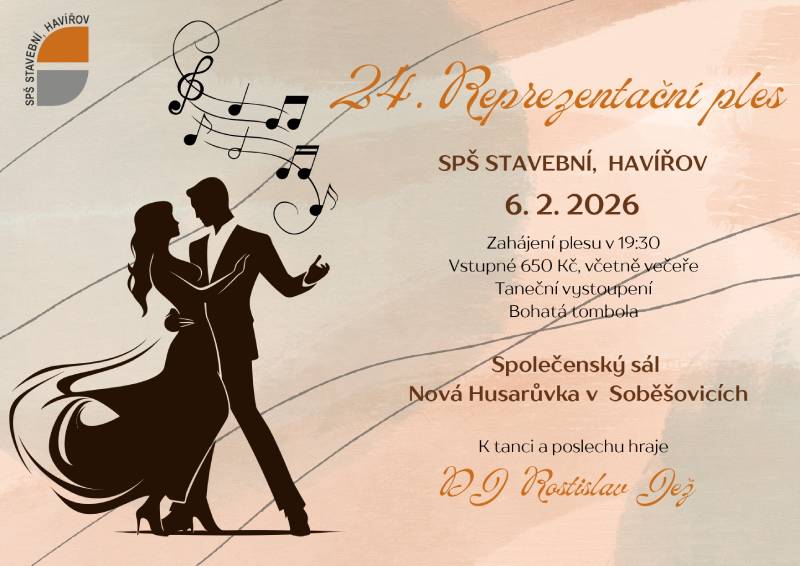 Pozvání na akci - 24. Reprezentační ples SPŠ Stavební