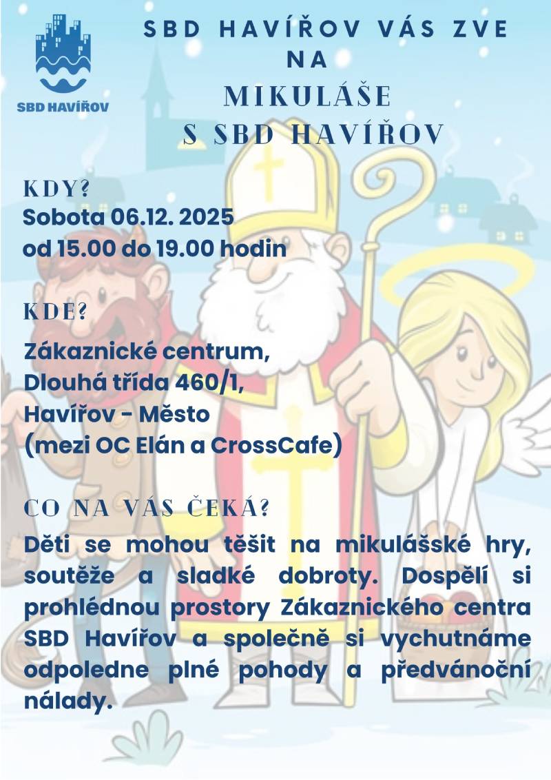 Pozvání na akci - Mikuláš s SBD Havířov