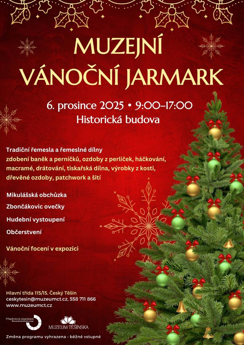 Pozvání na akci - Muzejní vánoční jarmark