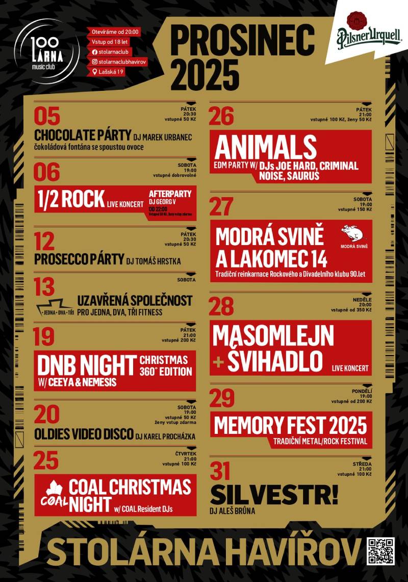 Pozvání na akci - Stolárna - Prosinec