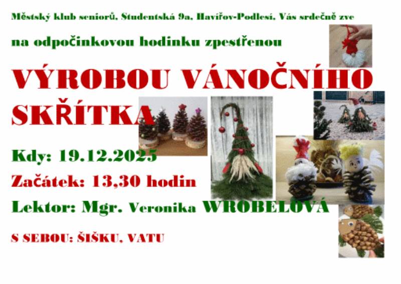 Pozvání na akci - Výroba vánočního skřítka