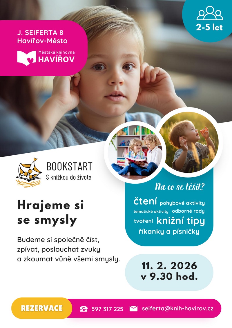 Pozvání na akci - Bookstart: Hrajeme si se smysly