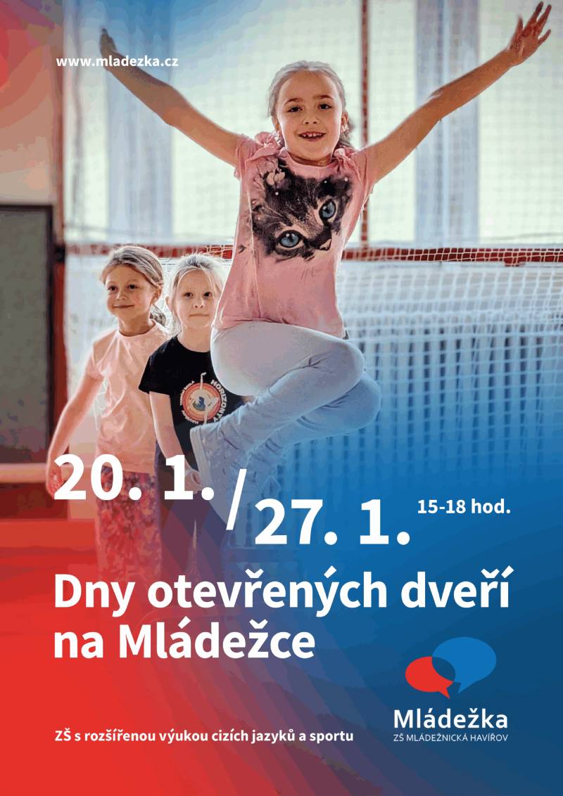 Pozvání na akci - Deny otevřených dveří na Mládežce