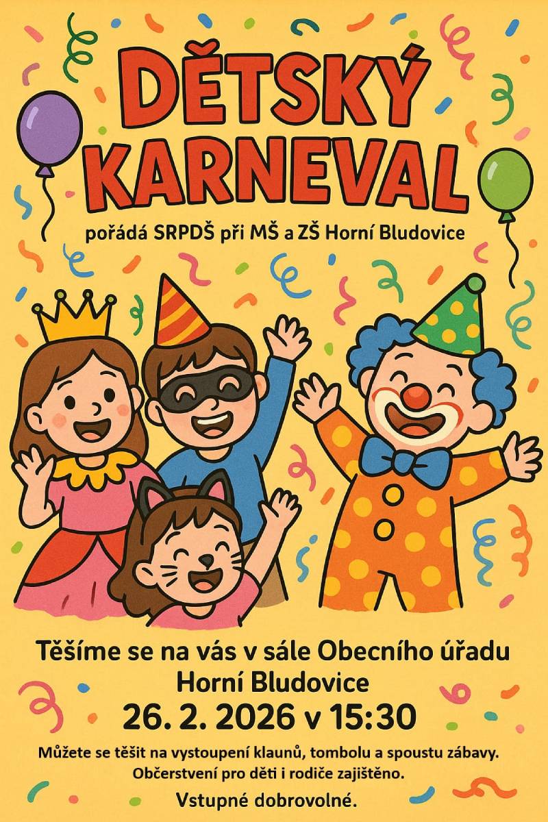 Pozvání na akci - Dětský karneval