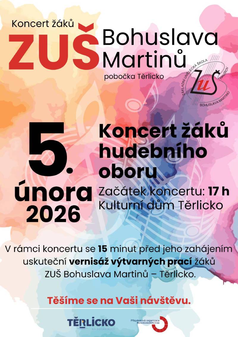Pozvání na akci - Koncert žáků - ZUŠ Bohuslava Martinů