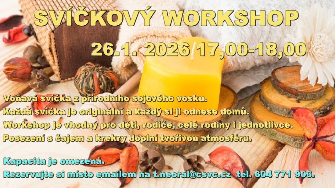 Pozvání na akci - Svíčkový workshop