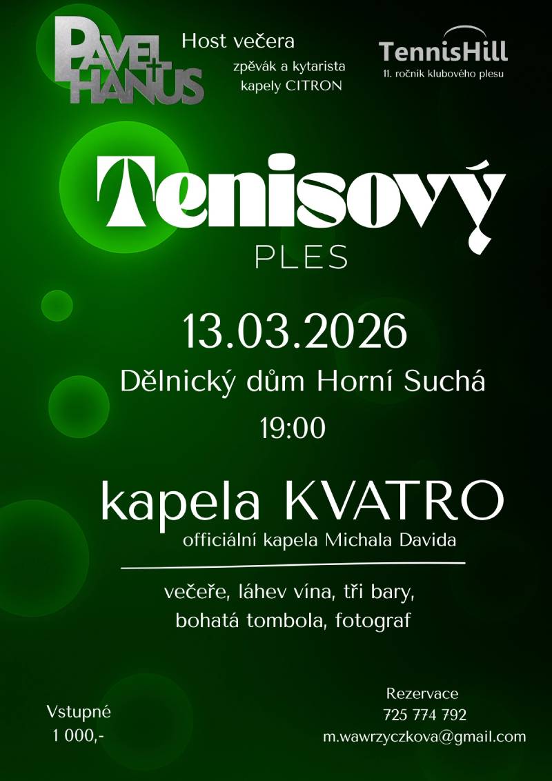 Pozvání na akci - Tenisový ples