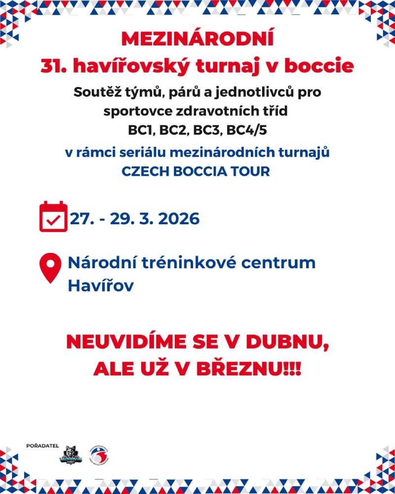 Pozvání na akci - Mezinárodní 31. havířovský turnaj v boccie
