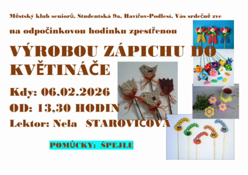 Pozvání na akci - Výroba zápichů do květináče