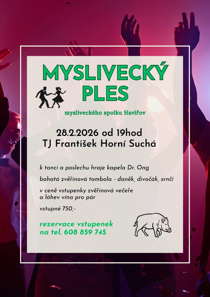 Pozvání na akci - Myslivecký ples