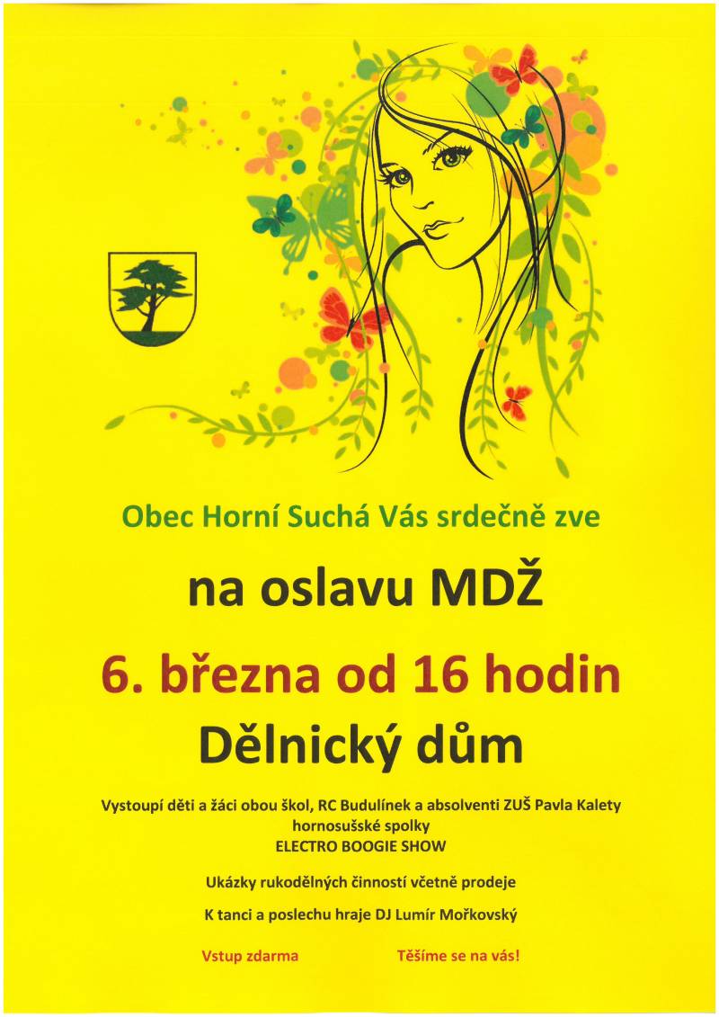 Pozvání na akci - MDŽ v Horní Suché