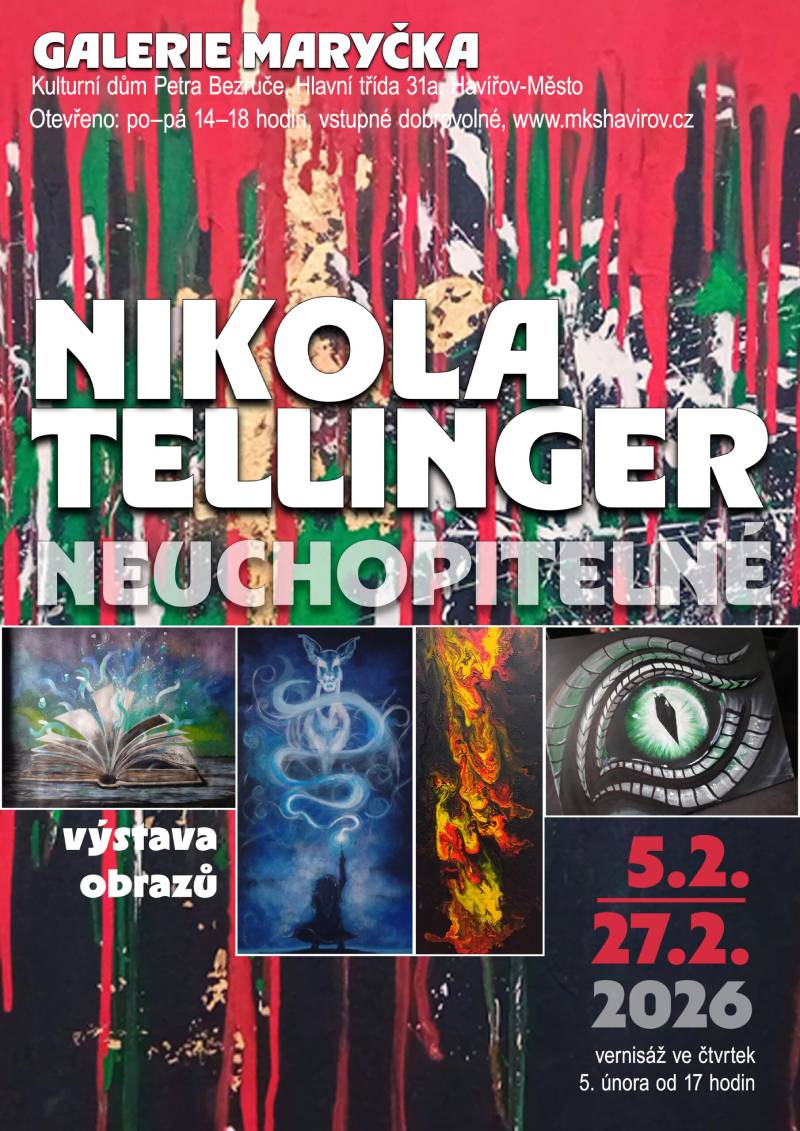 Pozvání na akci: Výstava – Nikola Tellinger: Neuchopitelné