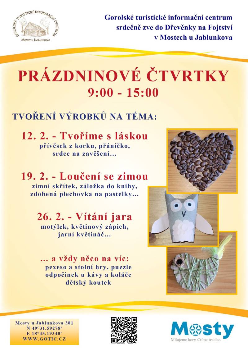 Pozvání na akci - Prázdninové čtvrtky