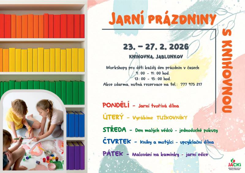 Pozvání na akci - jarní prázdniny s knihovnou Jablunkov