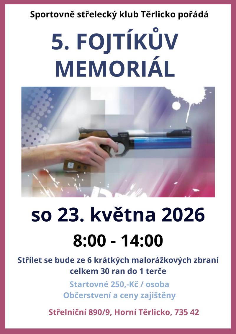 Pozvání na akci - 5. fojtíkův memoriál
