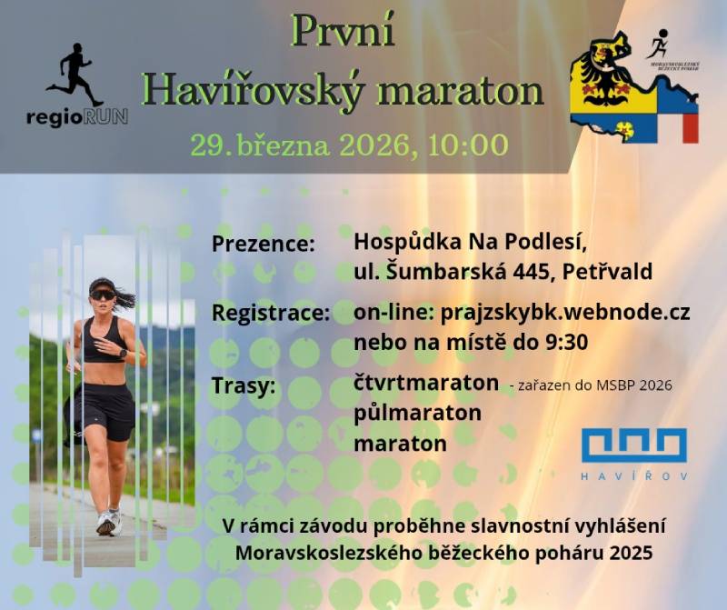 Pozvání na akci - První Havířovský maraton 2026