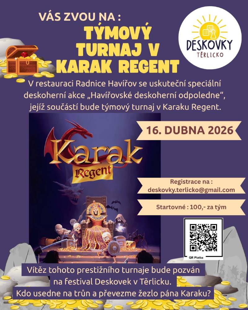 Pozvání na akci - Týmový turnaj v Karak Regent