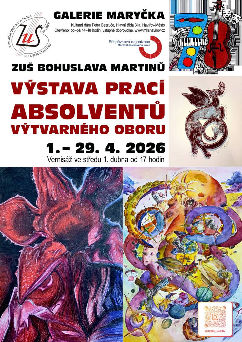 Pozvání na akci - Výstava prací absolventů výtvarného oboru