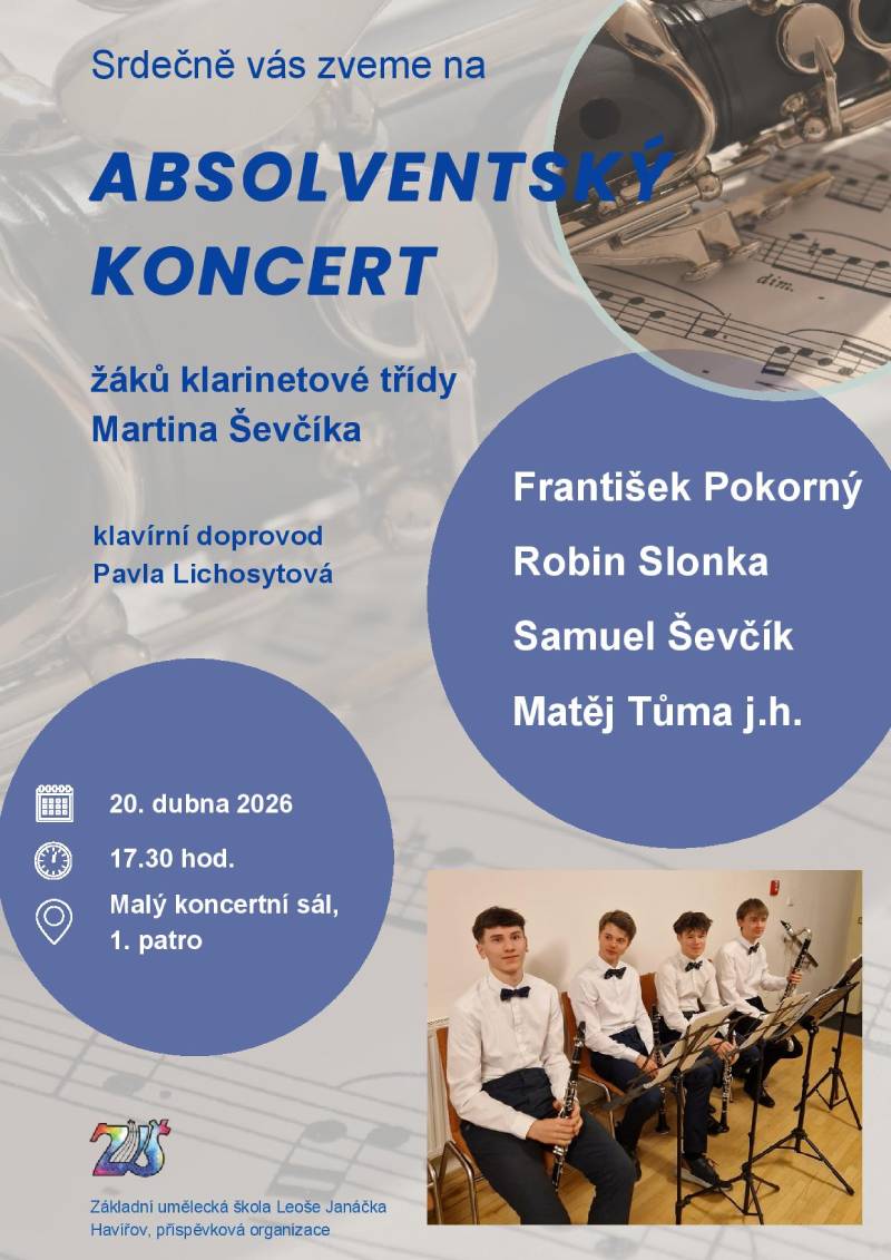 Pozvání na akci - Absolventský koncert