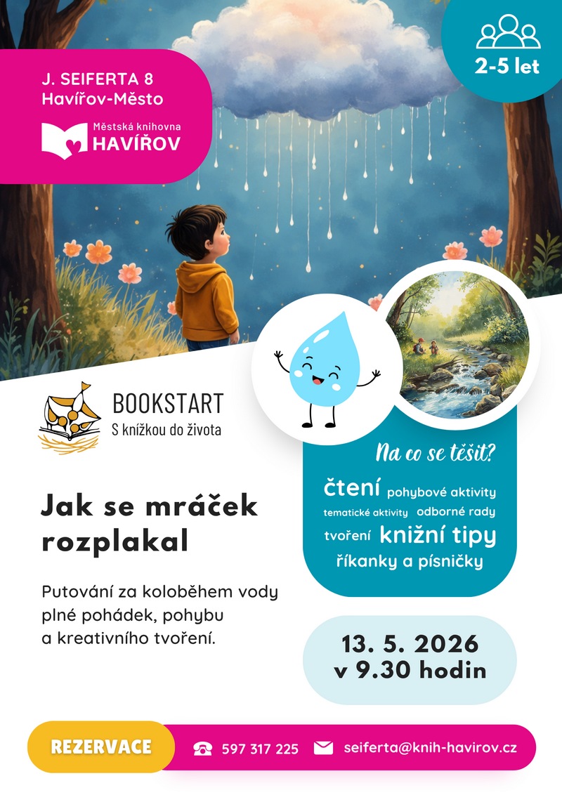 Pozvání na akci - Bookstart - Jak se mráček rozplakal