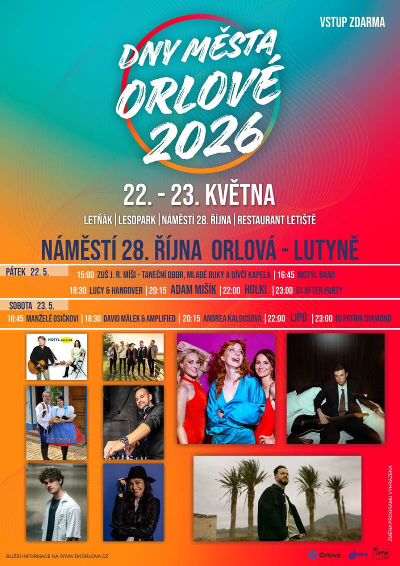 Pozvání na akci - Dny města Orlové 2026