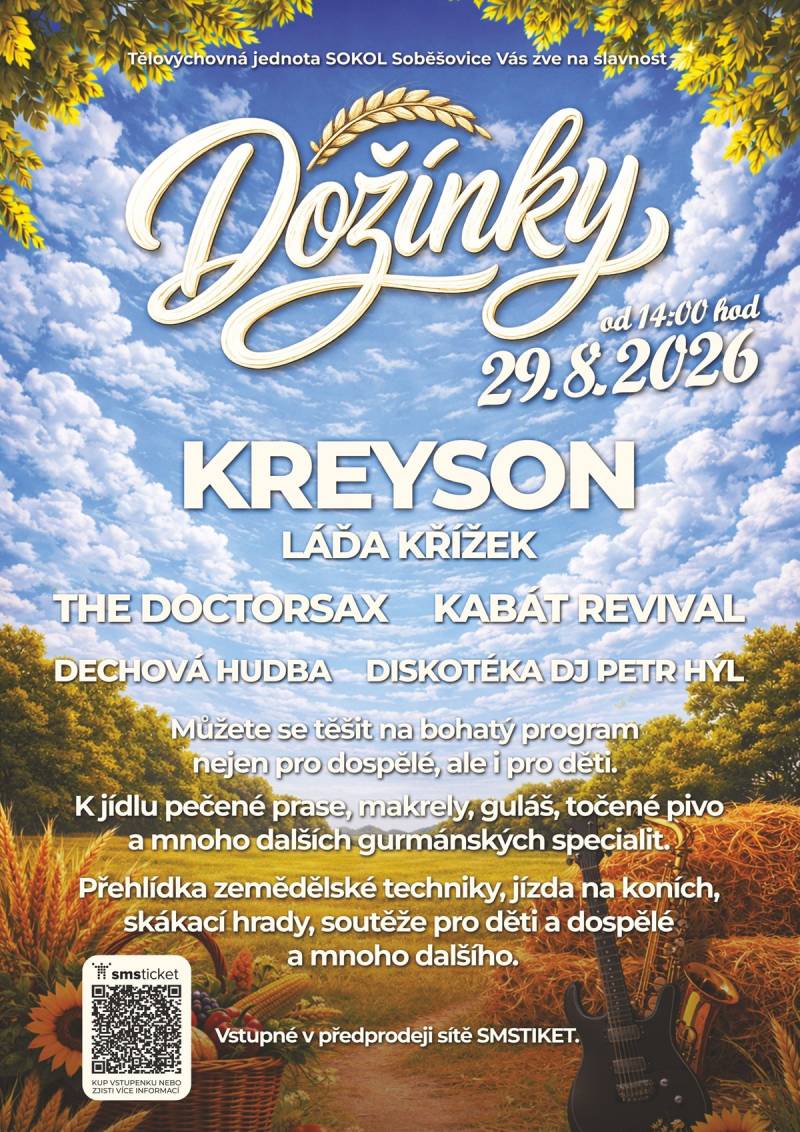 Pozvání na akci - Dožínky v Soběšovicích