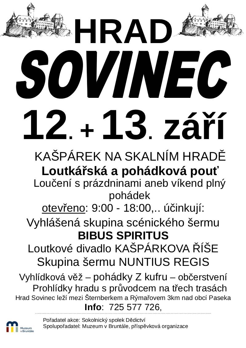 Pozvání na akci - Kašpárek na skalním hradě