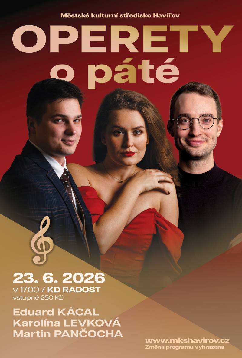 Pozvání na akci - Operety o páté