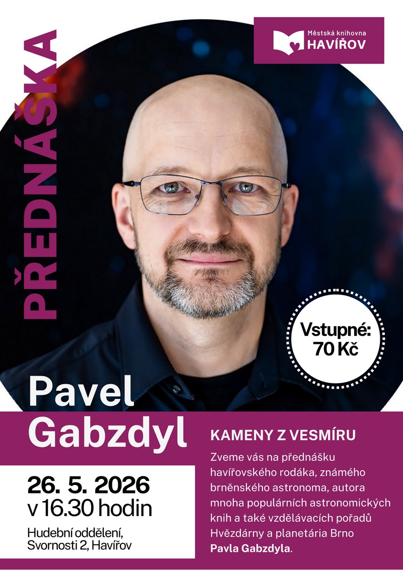 Pozvání na akci - Pavel Gabzdyl - Kameny z vesmíru