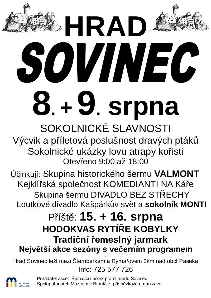 Pozvání na akci - Sokolnické slavnosti