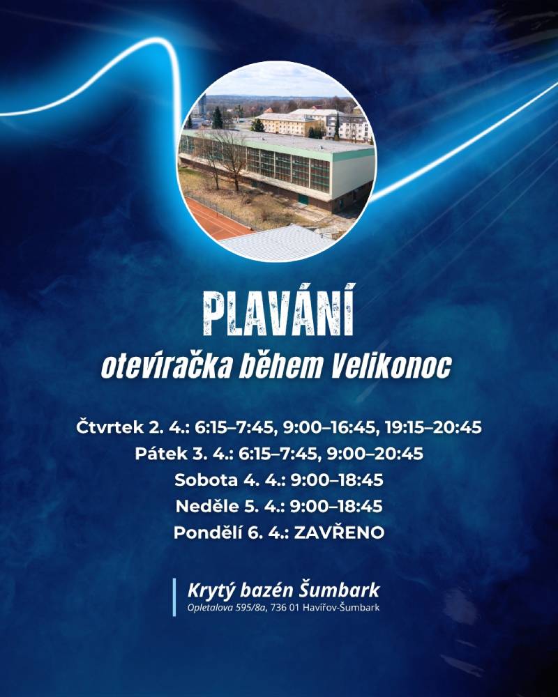 Pozvání na akci - Velikonoční plavání