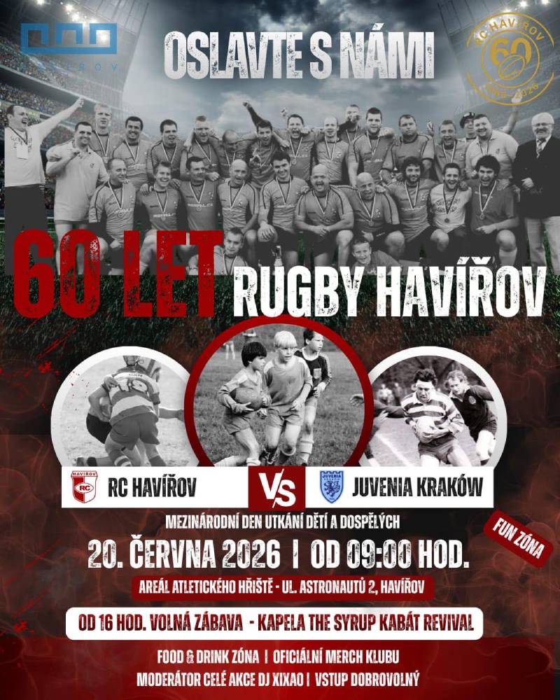 Pozvání na akci - 60 let Rugby Havířov