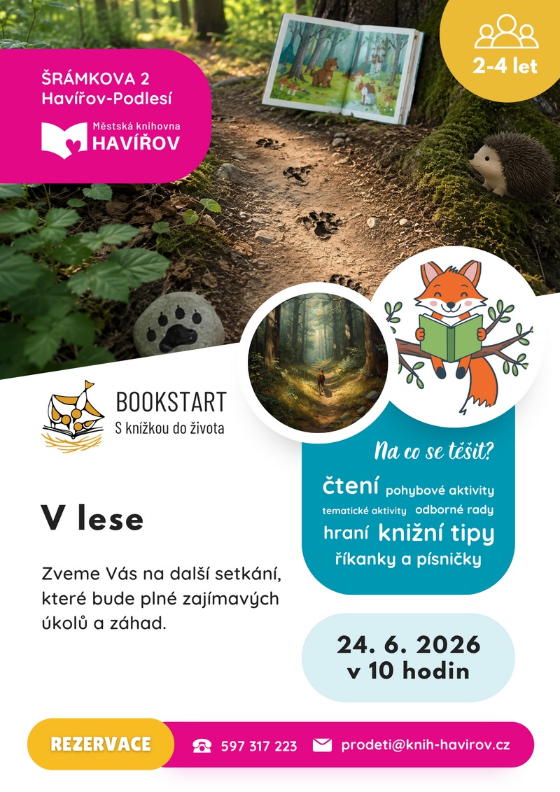 Pozvání na akci - Bookstart - V lese