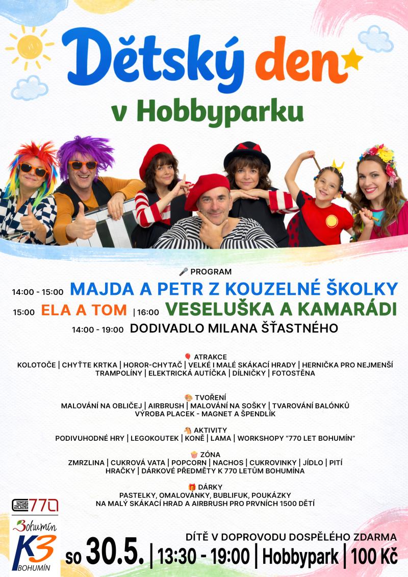 Pozvání na akci - Dětský den v Hobbyparku
