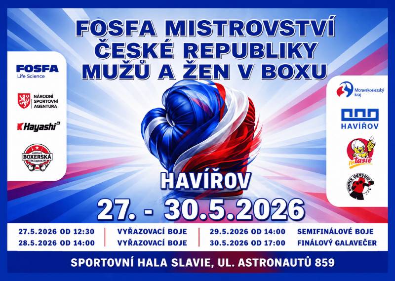 Pozvání na akci - Fosfa mistrovství české republiky mužů a žen v boxu
