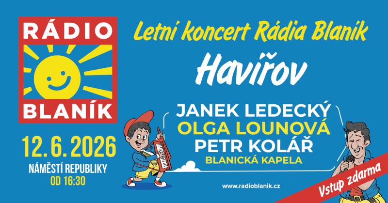 Pozvání na akci - Letní koncert Rádia Blaník