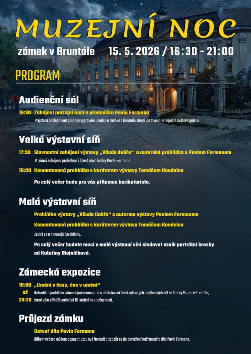 Pozvání na akci - Muzeujní noc na zámku v Bruntále