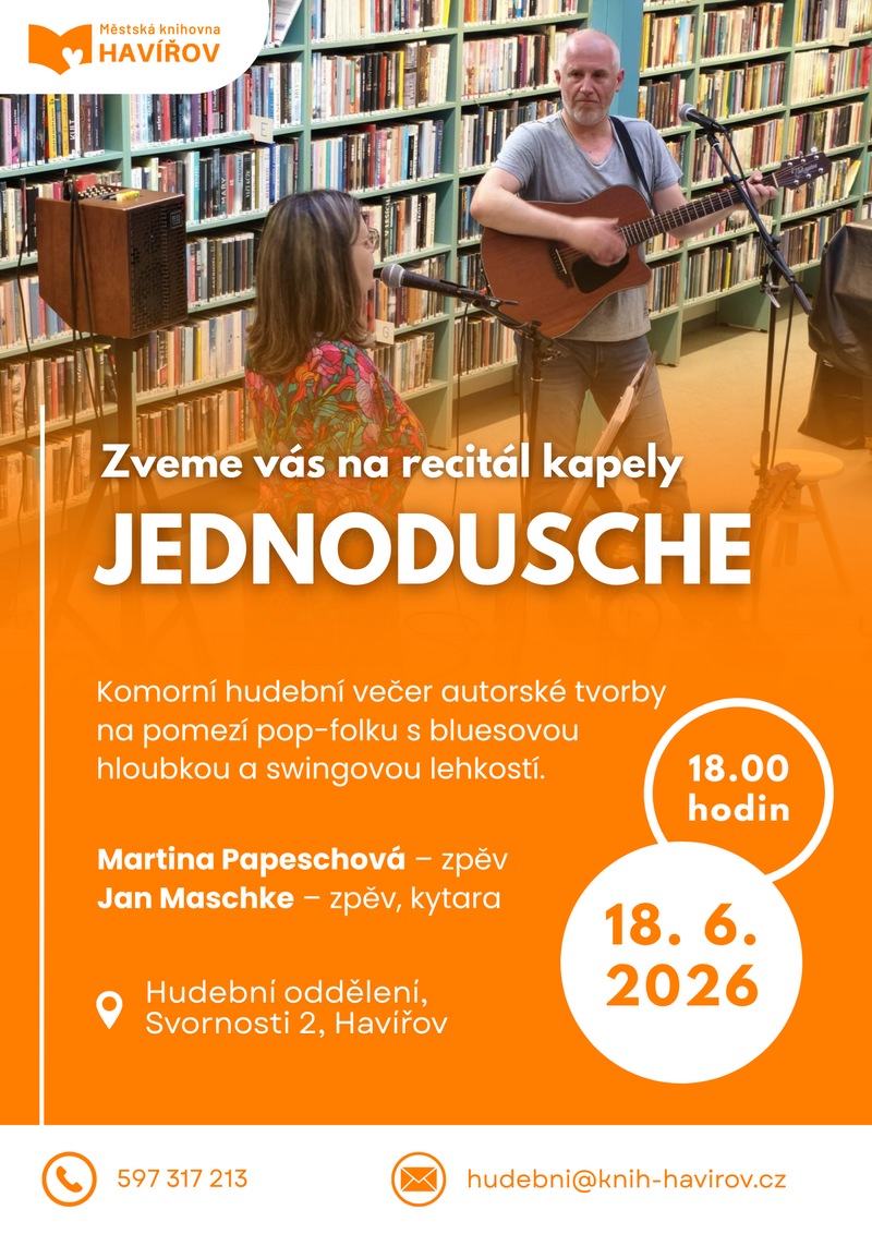 Pozvání na akci - Recitál kapely Jednodusche
