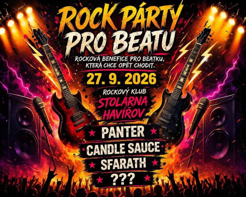 Pozvání na akci - Rock párty pro Beatu