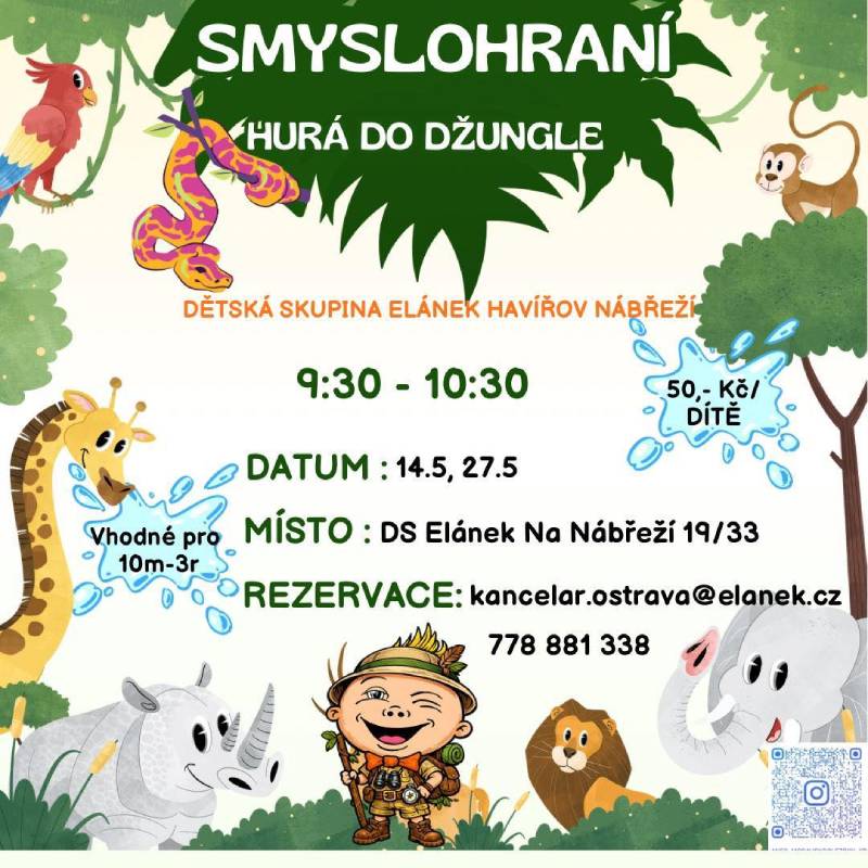 Pozvání na akci - Smyslohraní - hurá do džungle