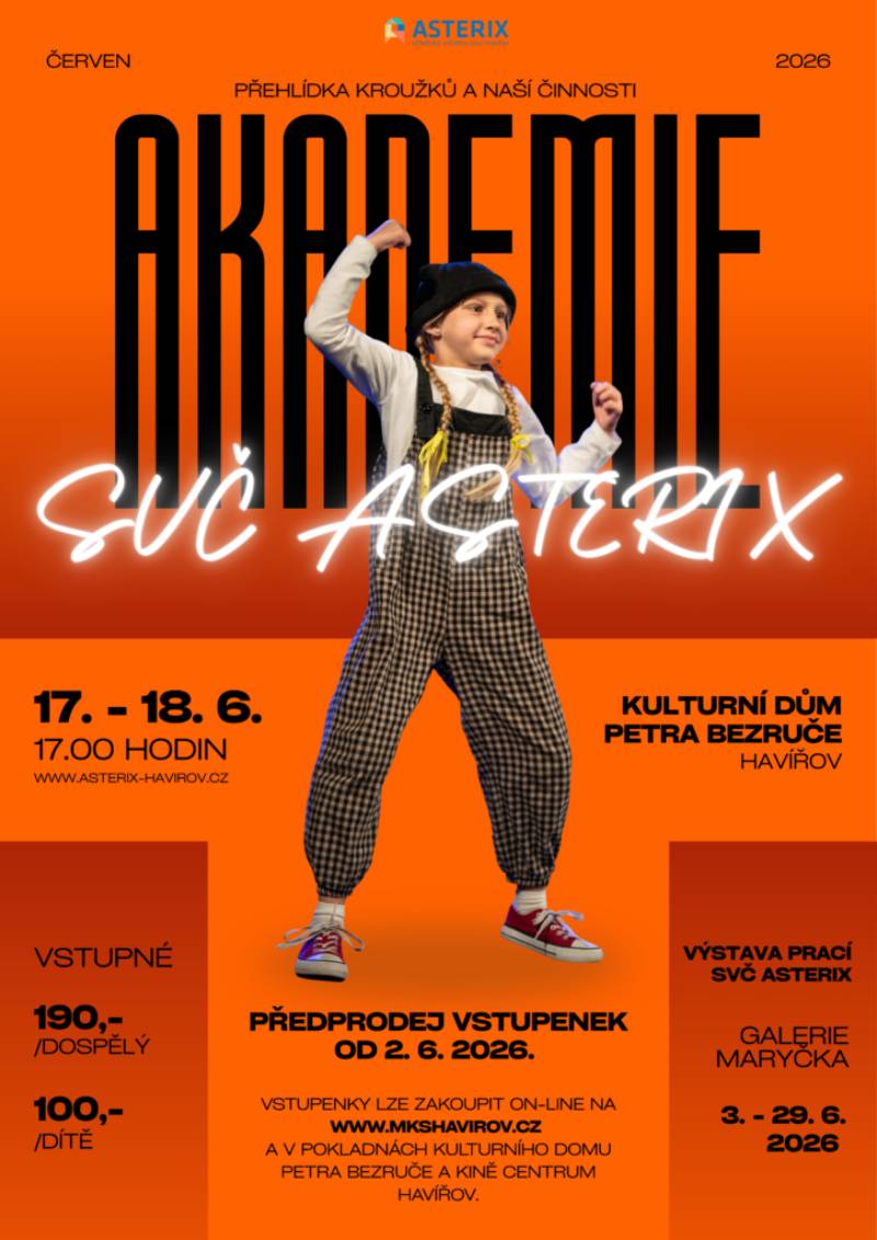 Pozvání na akci - Akademie SVČ Asterix 2026