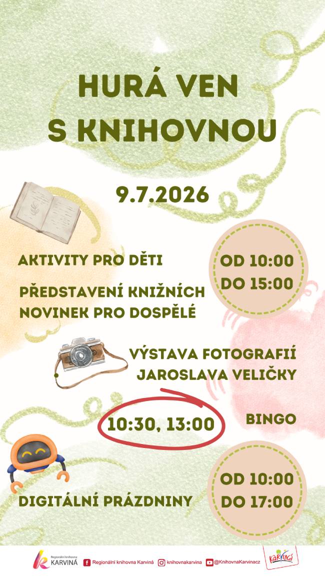 Pozvání na akci - Hurá ven s knihovnou
