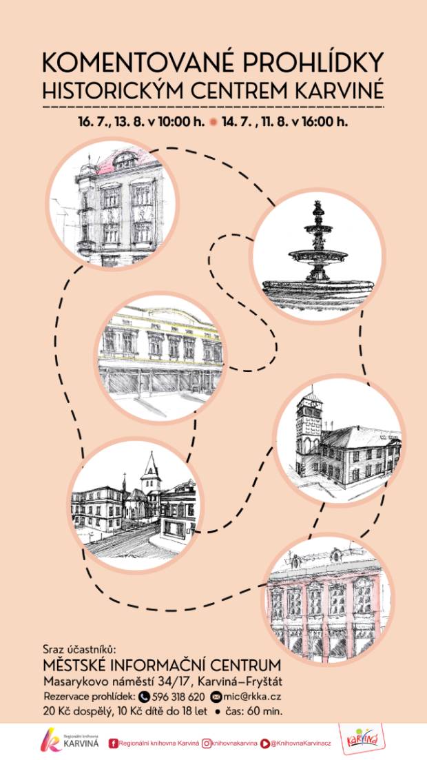 Pozvání na akci - Komentované prohlídky historickým centrem Karviné